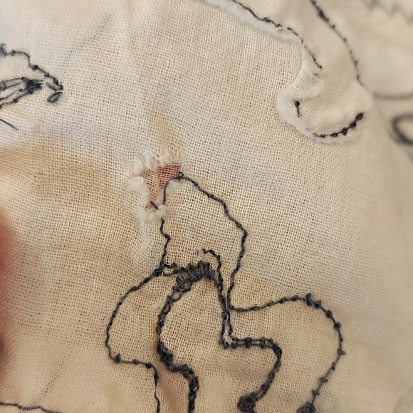 Parsley & Sage Cotton Embroidered Button Up White/Blue Tunic Top Sz 2X Cotton - Picture 5 of 10